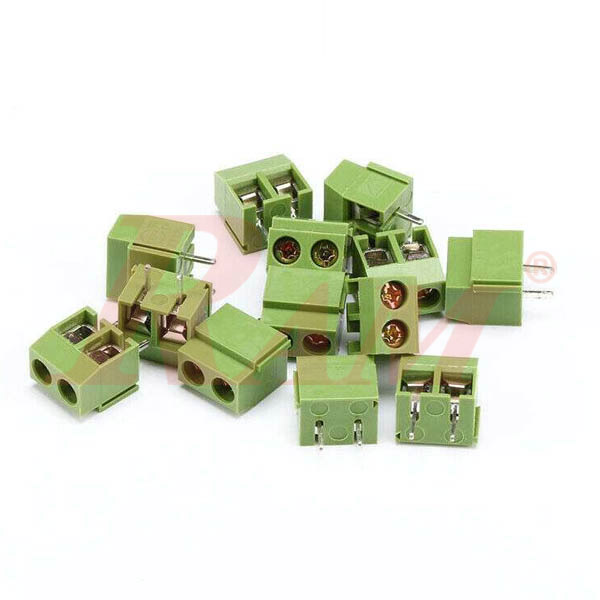 YIXISI PCB Mount Screw Terminal Block, 2.54 mm, 2 Pin Screw Terminal Connector, for Arduino DIY Project, Green, Pack of 30